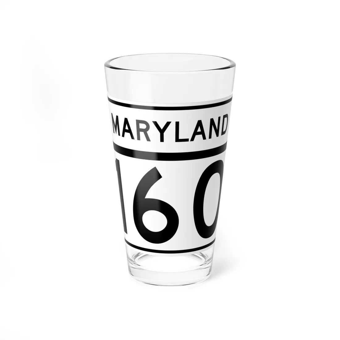 MD Route 160 (Maryland) (Road Sign) Pint Glass 16oz - Go Mug Yourself