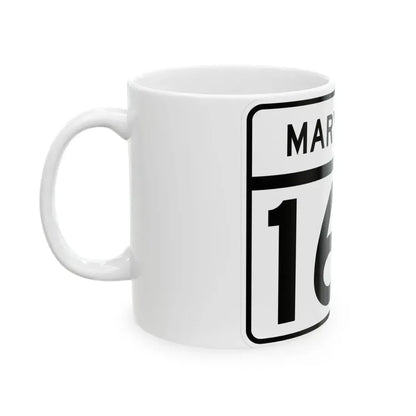 MD Route 160 (Maryland) (Road Sign) White Coffee Mug - Go Mug Yourself