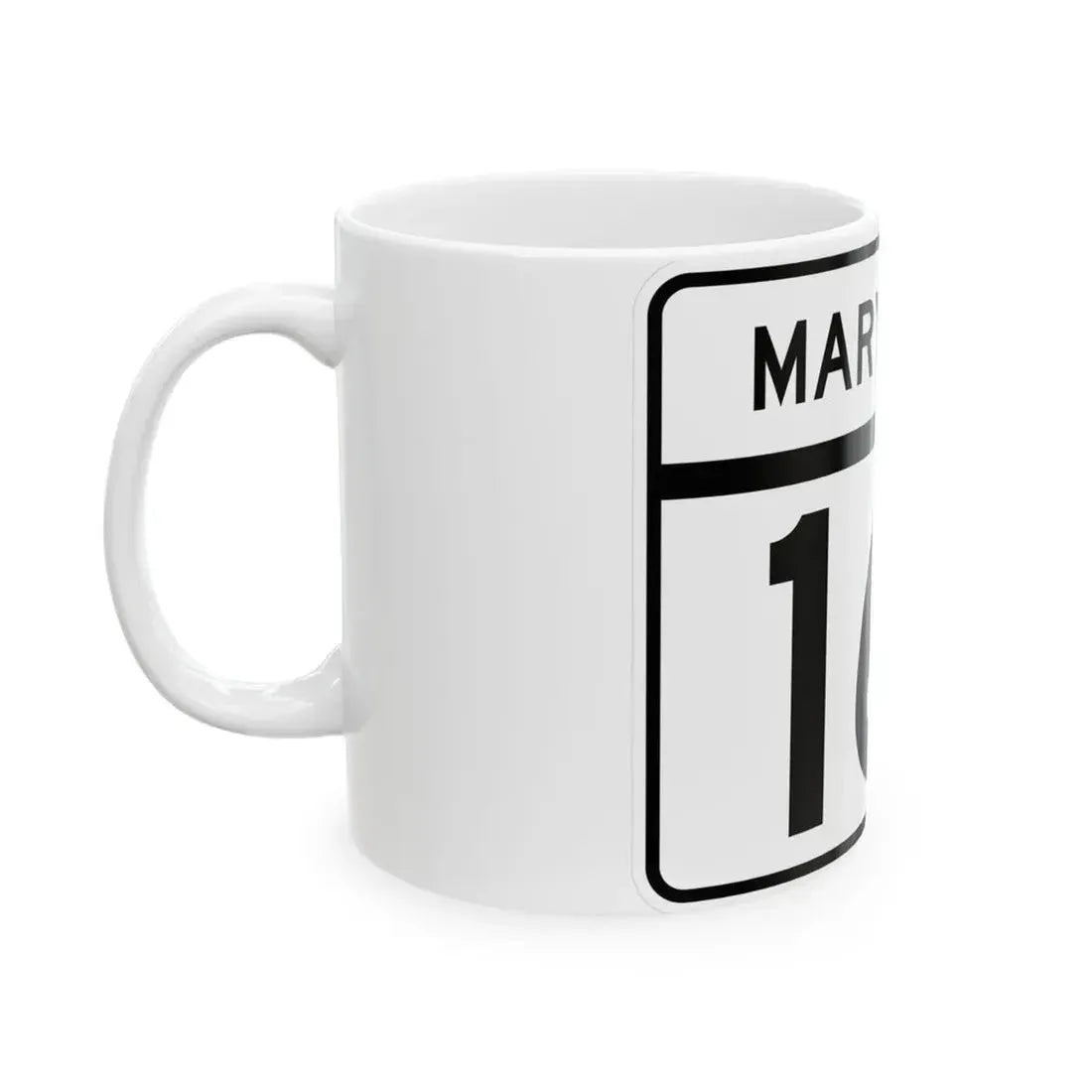 MD Route 161 (Maryland) (Road Sign) White Coffee Mug - Go Mug Yourself