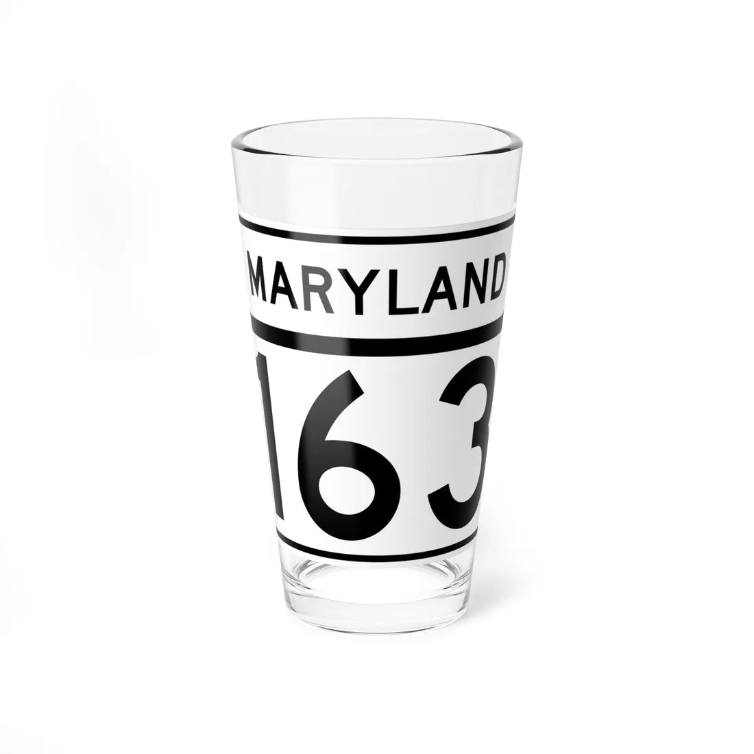 MD Route 163 (Maryland) (Road Sign) Pint Glass 16oz - Go Mug Yourself