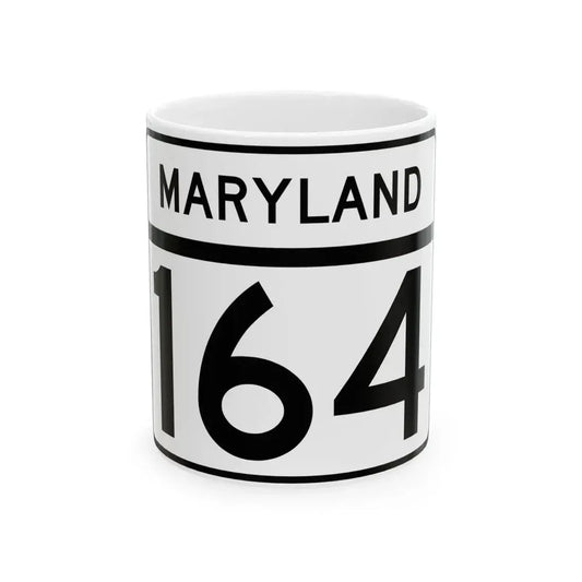 MD Route 164 (Maryland) (Road Sign) White Coffee Mug 11oz - Go Mug Yourself