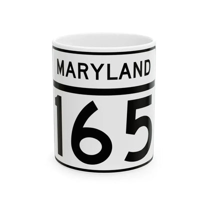 MD Route 165 (Maryland) (Road Sign) White Coffee Mug 11oz - Go Mug Yourself