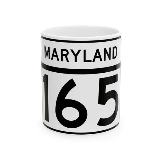 MD Route 165 (Maryland) (Road Sign) White Coffee Mug 11oz - Go Mug Yourself