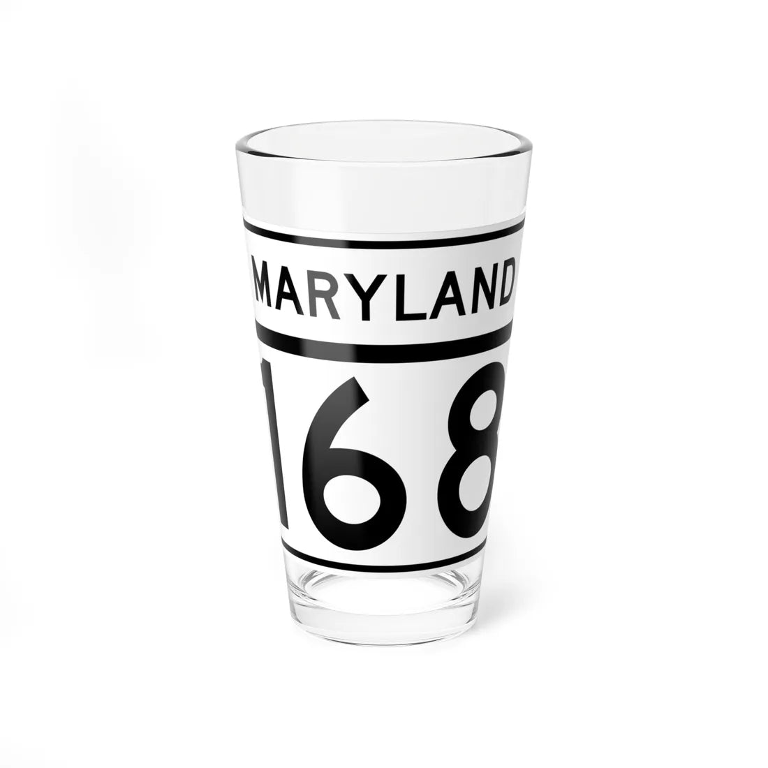 MD Route 168 (Maryland) (Road Sign) Pint Glass 16oz 16oz - Go Mug Yourself
