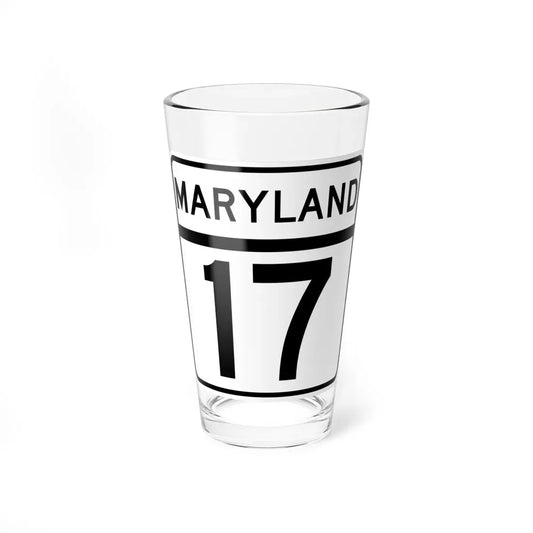 MD Route 17 (Maryland) (Road Sign) Pint Glass 16oz 16oz - Go Mug Yourself