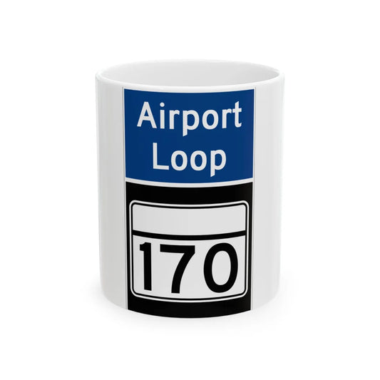 MD Route 170 Airport Loop (Maryland) (Road Sign) White Coffee Mug 11oz - Go Mug Yourself