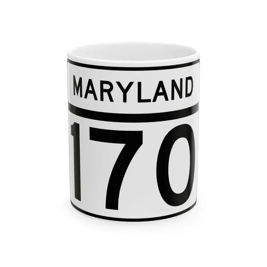 MD Route 170 (Maryland) (Road Sign) White Coffee Mug 11oz - Go Mug Yourself