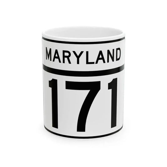 MD Route 171 (Maryland) (Road Sign) White Coffee Mug 11oz - Go Mug Yourself