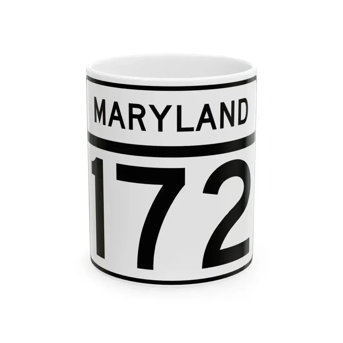 MD Route 172 (Maryland) (Road Sign) White Coffee Mug 11oz - Go Mug Yourself