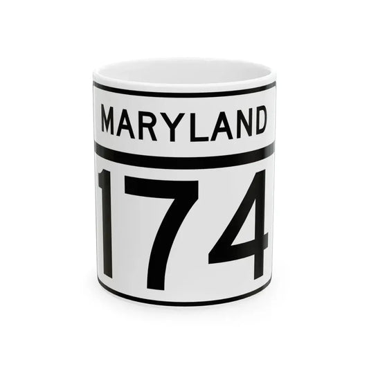 MD Route 174 (Maryland) (Road Sign) White Coffee Mug 11oz - Go Mug Yourself