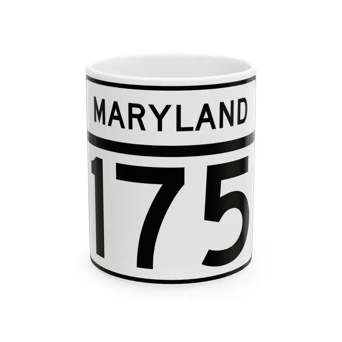 MD Route 175 (Maryland) (Road Sign) White Coffee Mug 11oz - Go Mug Yourself