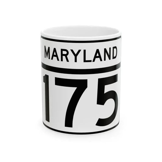 MD Route 175 (Maryland) (Road Sign) White Coffee Mug 11oz - Go Mug Yourself