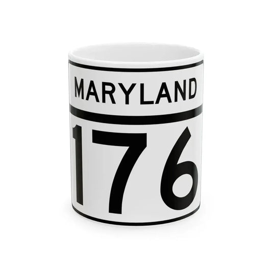 MD Route 176 (Maryland) (Road Sign) White Coffee Mug 11oz - Go Mug Yourself