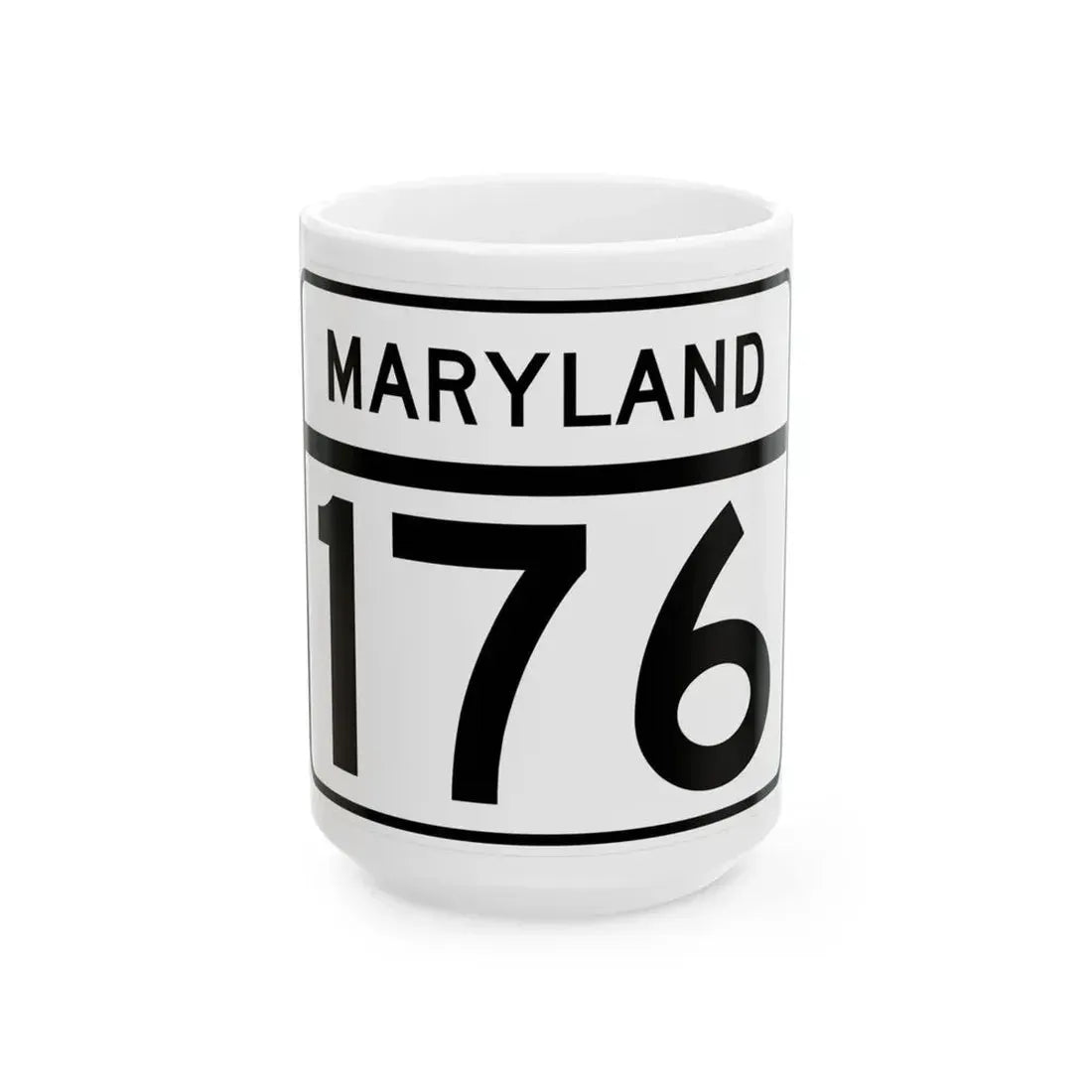 MD Route 176 (Maryland) (Road Sign) White Coffee Mug 15oz - Go Mug Yourself