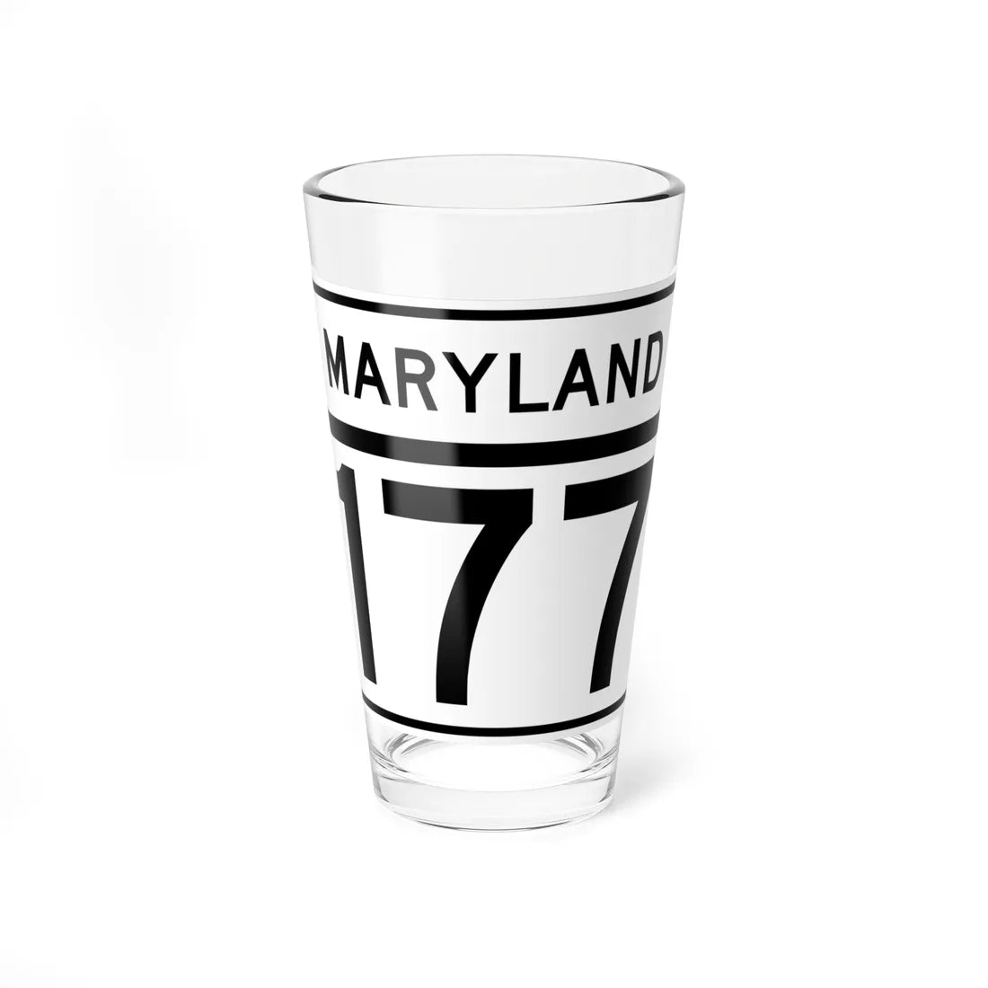 MD Route 177 (Maryland) (Road Sign) Pint Glass 16oz 16oz - Go Mug Yourself