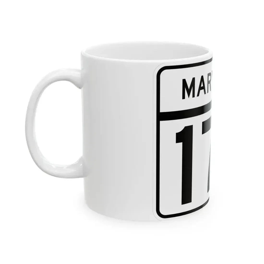 MD Route 177 (Maryland) (Road Sign) White Coffee Mug - Go Mug Yourself