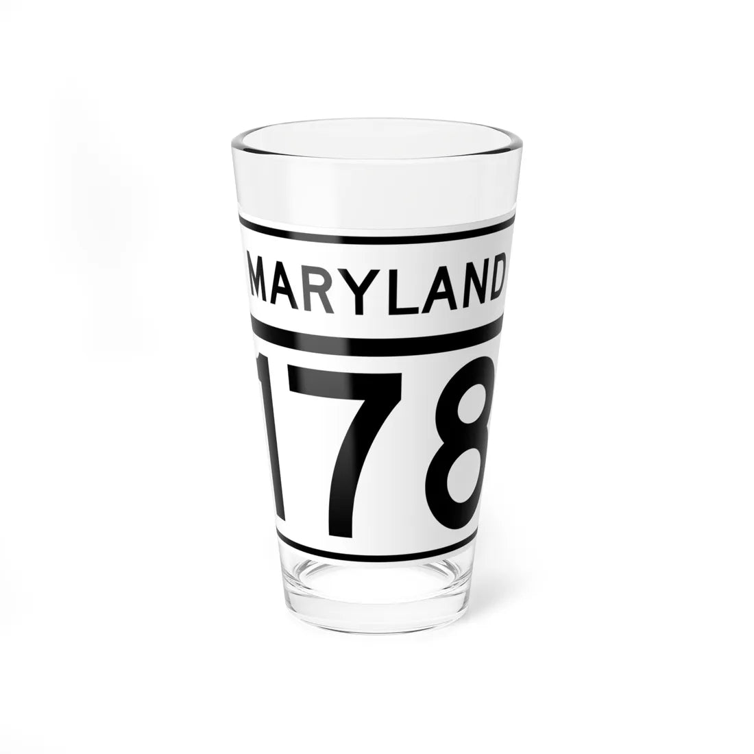 MD Route 178 (Maryland) (Road Sign) Pint Glass 16oz - Go Mug Yourself