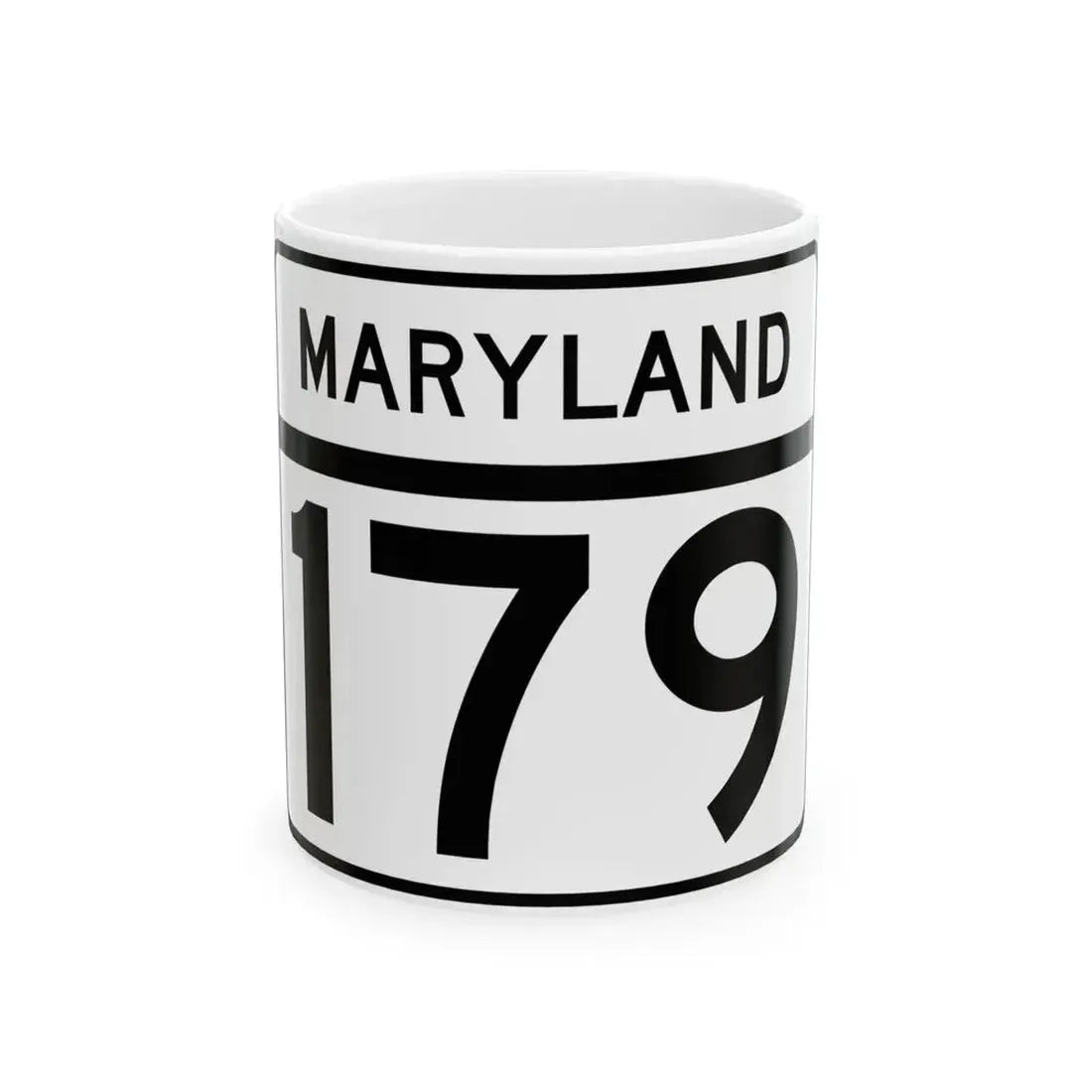 MD Route 179 (Maryland) (Road Sign) White Coffee Mug 11oz - Go Mug Yourself