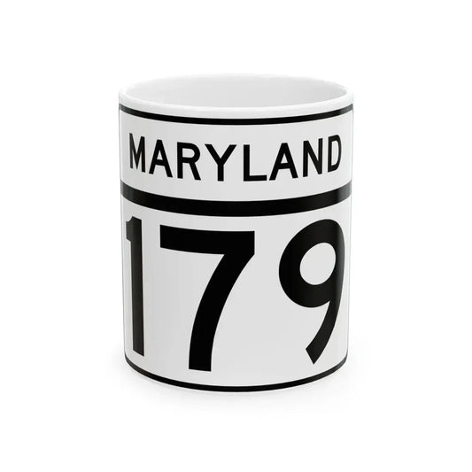 MD Route 179 (Maryland) (Road Sign) White Coffee Mug 11oz - Go Mug Yourself