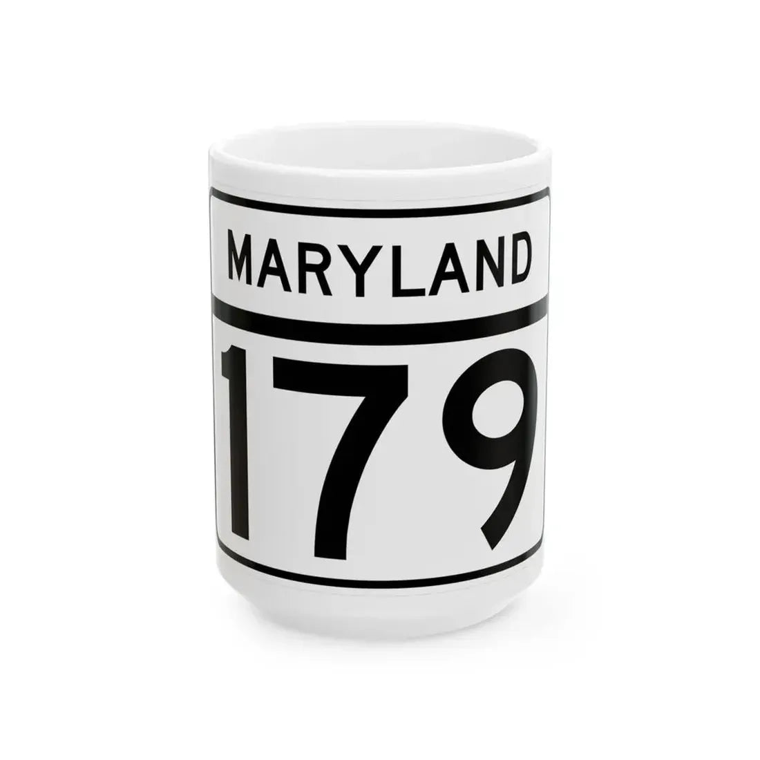MD Route 179 (Maryland) (Road Sign) White Coffee Mug 15oz - Go Mug Yourself