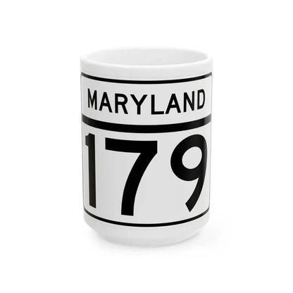MD Route 179 (Maryland) (Road Sign) White Coffee Mug 15oz - Go Mug Yourself