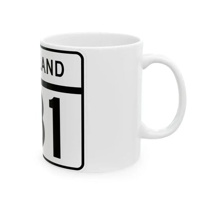 MD Route 181 (Maryland) (Road Sign) White Coffee Mug - Go Mug Yourself