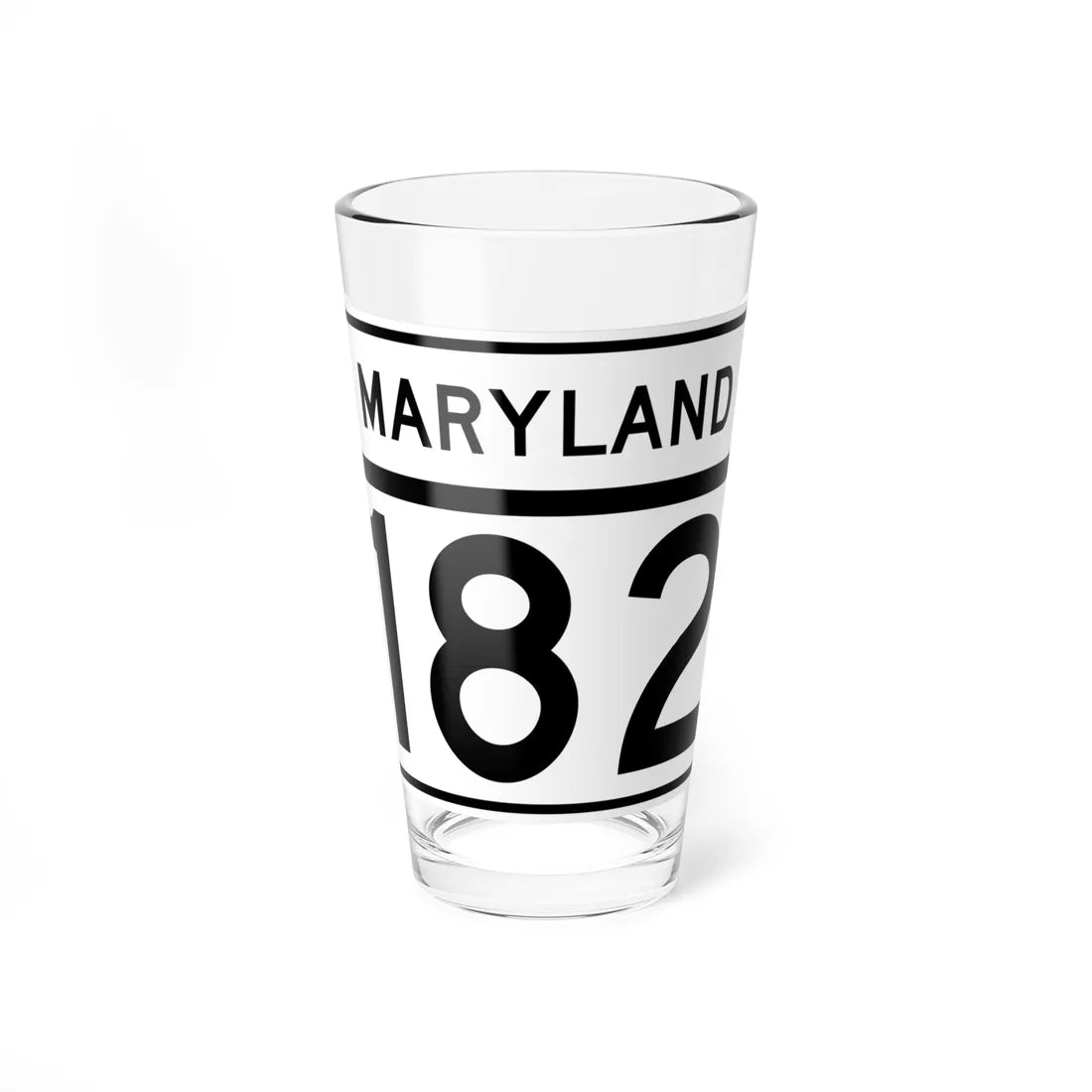 MD Route 182 (Maryland) (Road Sign) Pint Glass 16oz 16oz - Go Mug Yourself