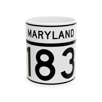 MD Route 183 (Maryland) (Road Sign) White Coffee Mug 11oz - Go Mug Yourself