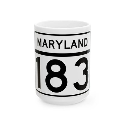 MD Route 183 (Maryland) (Road Sign) White Coffee Mug 15oz - Go Mug Yourself