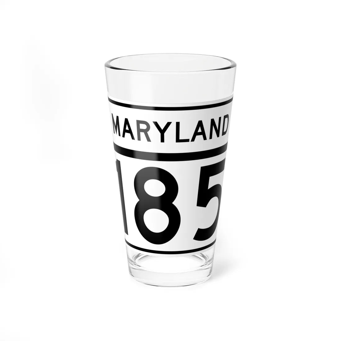 MD Route 185 (Maryland) (Road Sign) Pint Glass 16oz 16oz - Go Mug Yourself