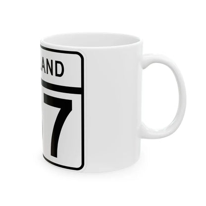 MD Route 187 (Maryland) (Road Sign) White Coffee Mug - Go Mug Yourself