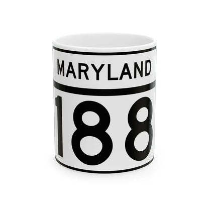 MD Route 188 (Maryland) (Road Sign) White Coffee Mug 11oz - Go Mug Yourself