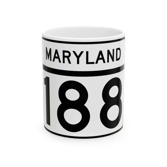 MD Route 188 (Maryland) (Road Sign) White Coffee Mug 11oz - Go Mug Yourself