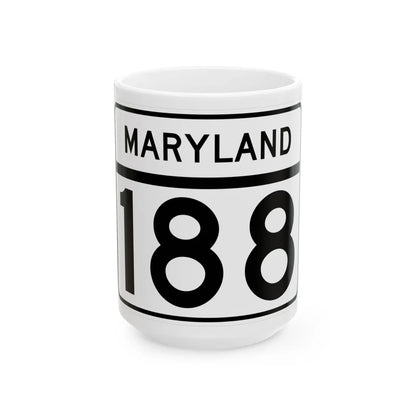 MD Route 188 (Maryland) (Road Sign) White Coffee Mug 15oz - Go Mug Yourself