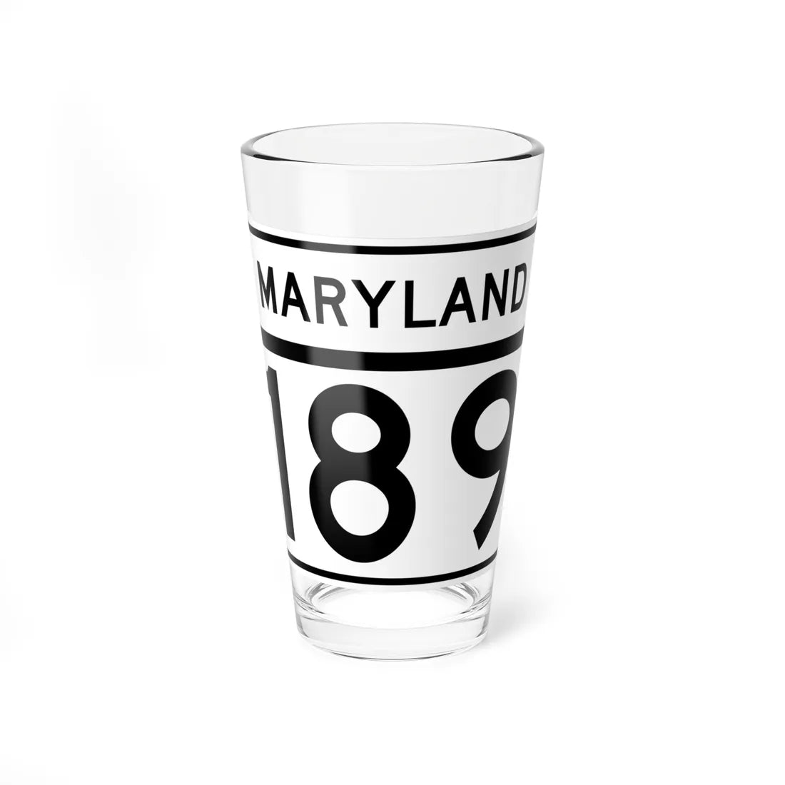MD Route 189 (Maryland) (Road Sign) Pint Glass 16oz 16oz - Go Mug Yourself