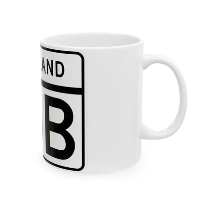 MD Route 18B (Maryland) (Road Sign) White Coffee Mug - Go Mug Yourself