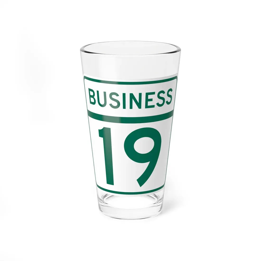 MD Route 19 Business (Maryland) (Road Sign) Pint Glass 16oz 16oz - Go Mug Yourself