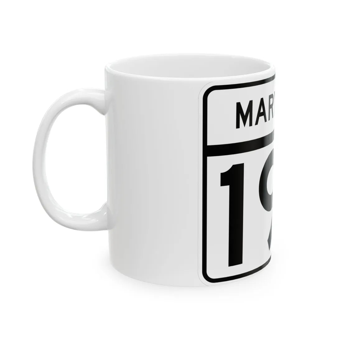 MD Route 190 (Maryland) (Road Sign) White Coffee Mug - Go Mug Yourself