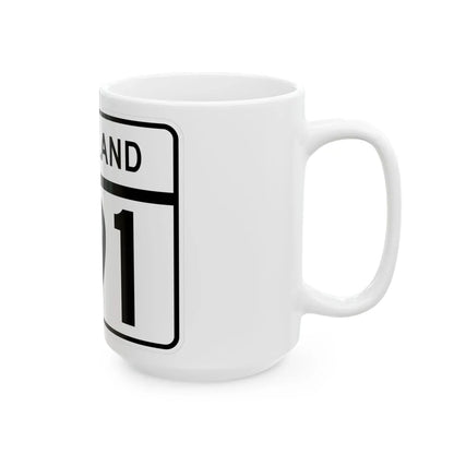 MD Route 191 (Maryland) (Road Sign) White Coffee Mug - Go Mug Yourself
