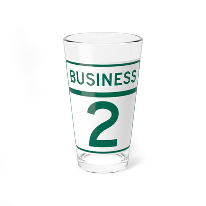 MD Route 2 Business (Maryland) (Road Sign) Pint Glass 16oz 16oz - Go Mug Yourself