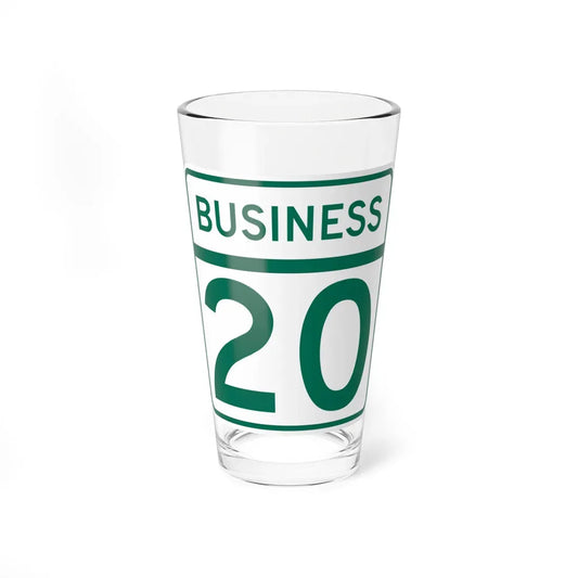 MD Route 20 Business (Maryland) (Road Sign) Pint Glass 16oz 16oz - Go Mug Yourself