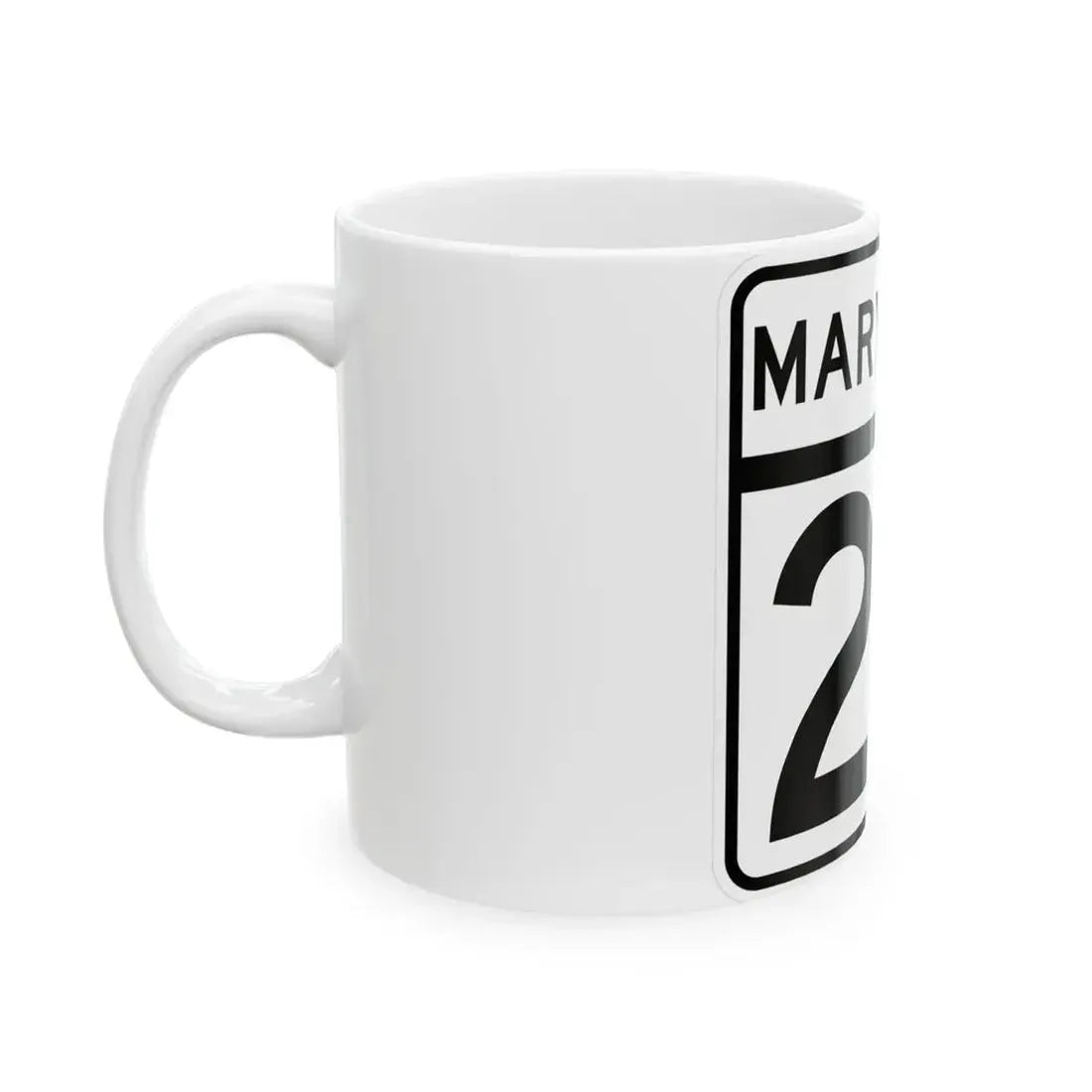 MD Route 20 (Maryland) (Road Sign) White Coffee Mug - Go Mug Yourself