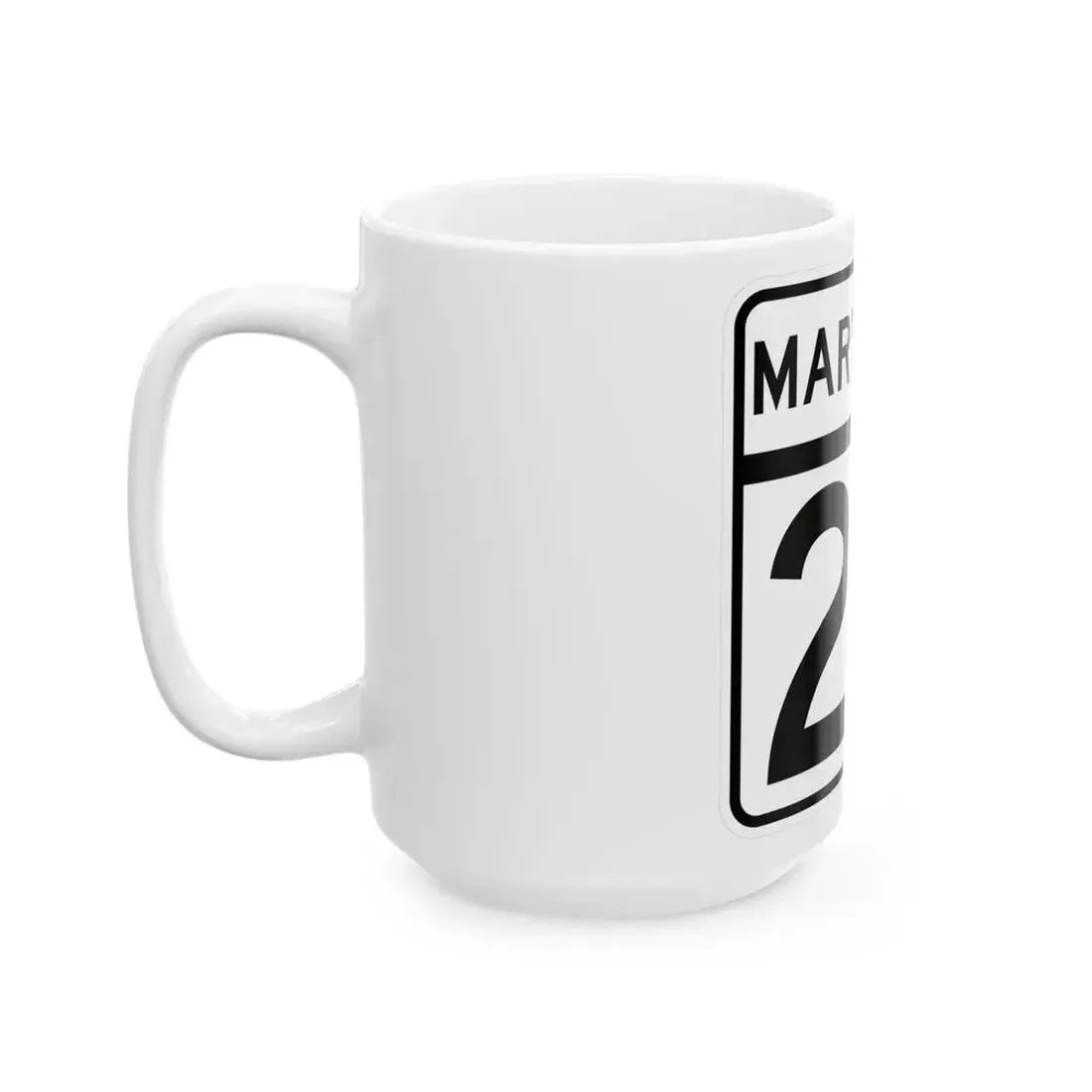 MD Route 20 (Maryland) (Road Sign) White Coffee Mug - Go Mug Yourself