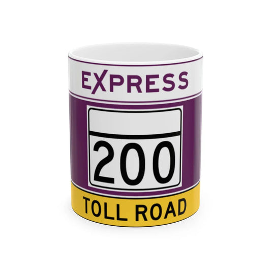 MD Route 200 toll (Maryland) (Road Sign) White Coffee Mug 11oz - Go Mug Yourself