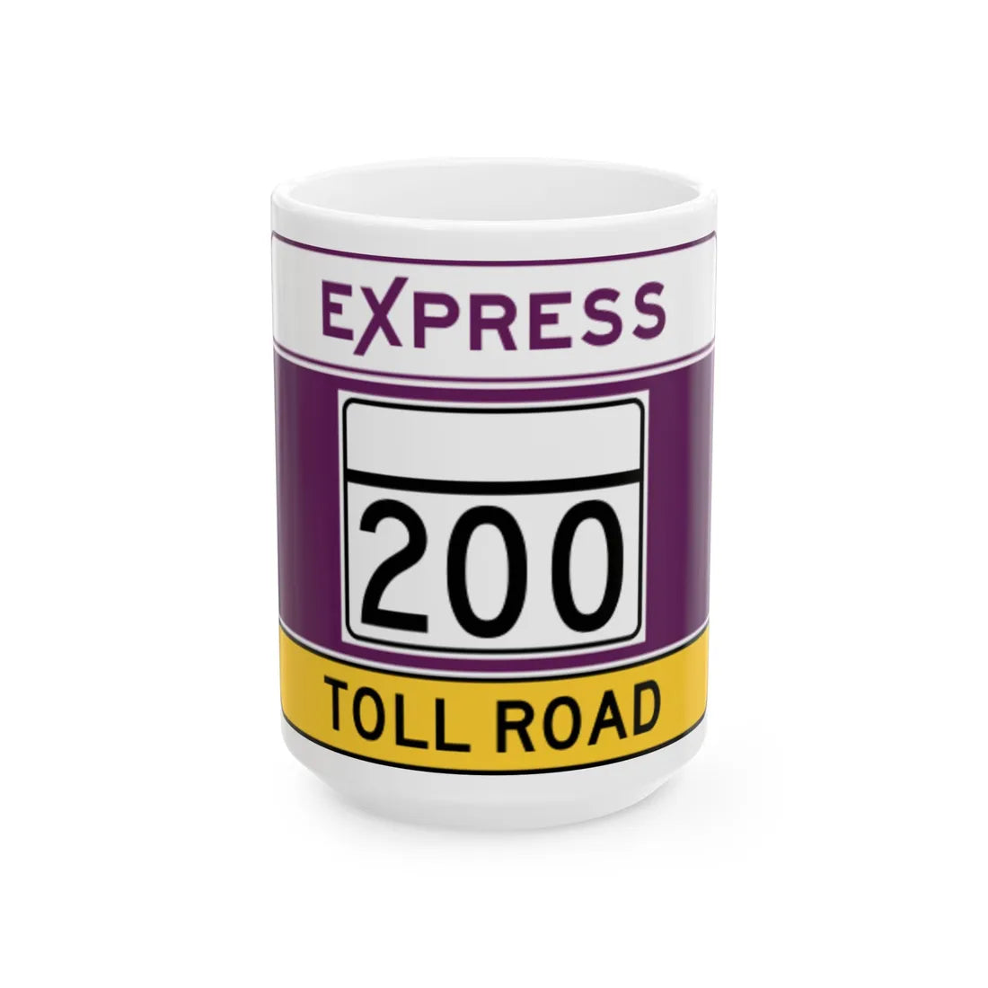 MD Route 200 toll (Maryland) (Road Sign) White Coffee Mug 15oz - Go Mug Yourself