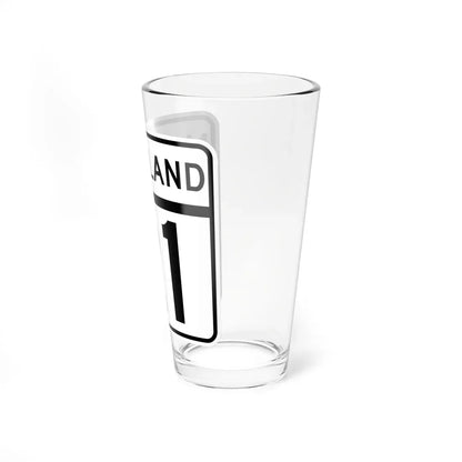 MD Route 21 (Maryland) (Road Sign) Pint Glass 16oz - Go Mug Yourself