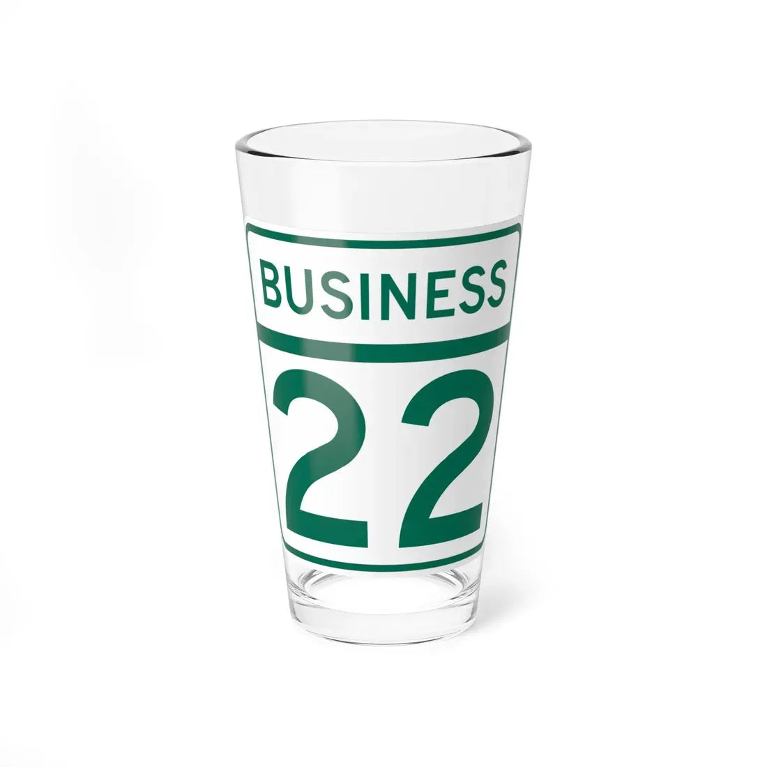MD Route 22 Business (Maryland) (Road Sign) Pint Glass 16oz 16oz - Go Mug Yourself