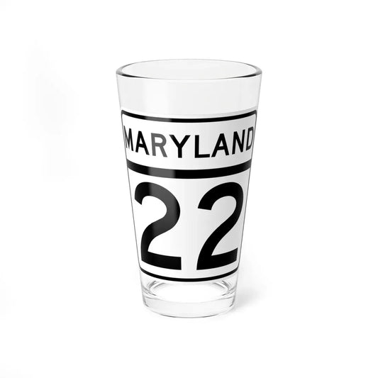MD Route 22 (Maryland) (Road Sign) Pint Glass 16oz 16oz - Go Mug Yourself