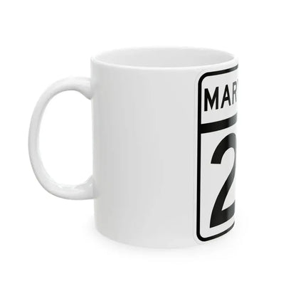 MD Route 22 (Maryland) (Road Sign) White Coffee Mug - Go Mug Yourself