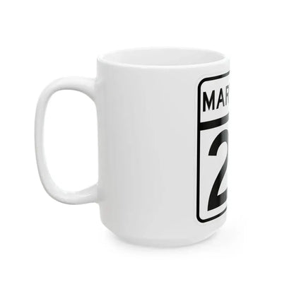 MD Route 22 (Maryland) (Road Sign) White Coffee Mug - Go Mug Yourself